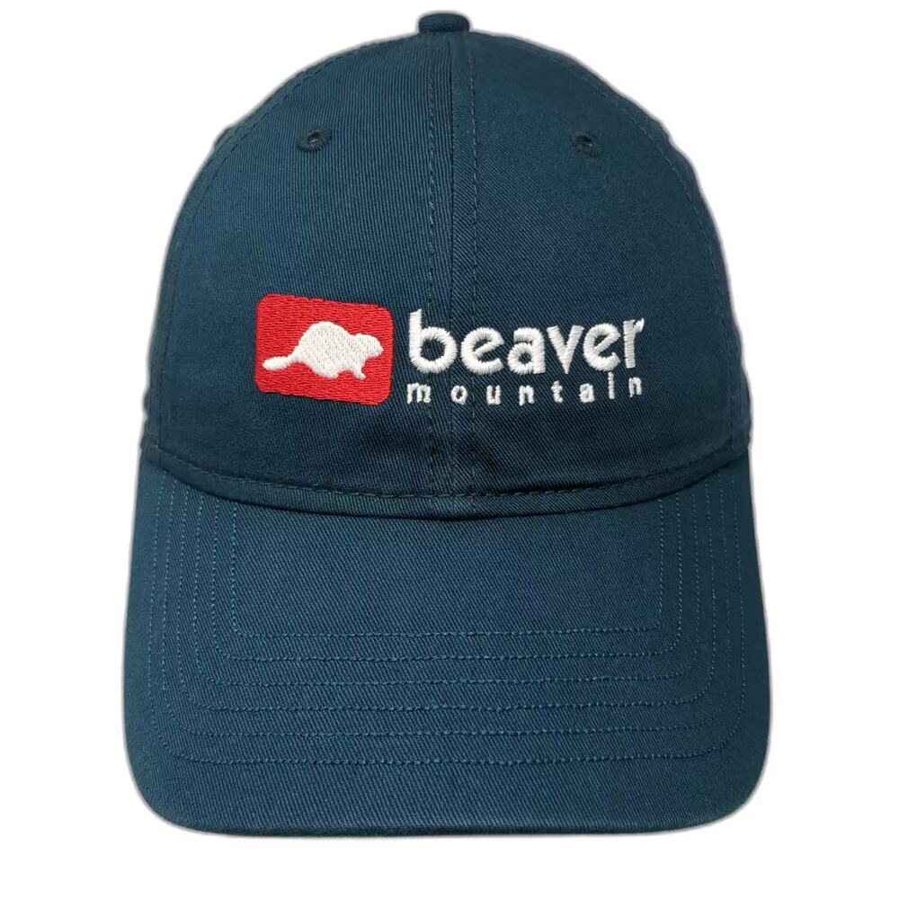 Ouray Beaver Mountain Blue Baseball Cap Hat One Size Embroidered Adjustable Logo